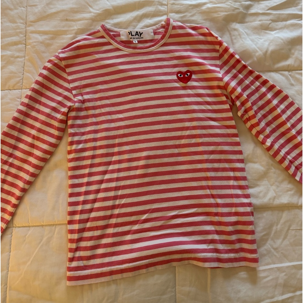 Pink Striped Comme Des Garçons Long sleeve